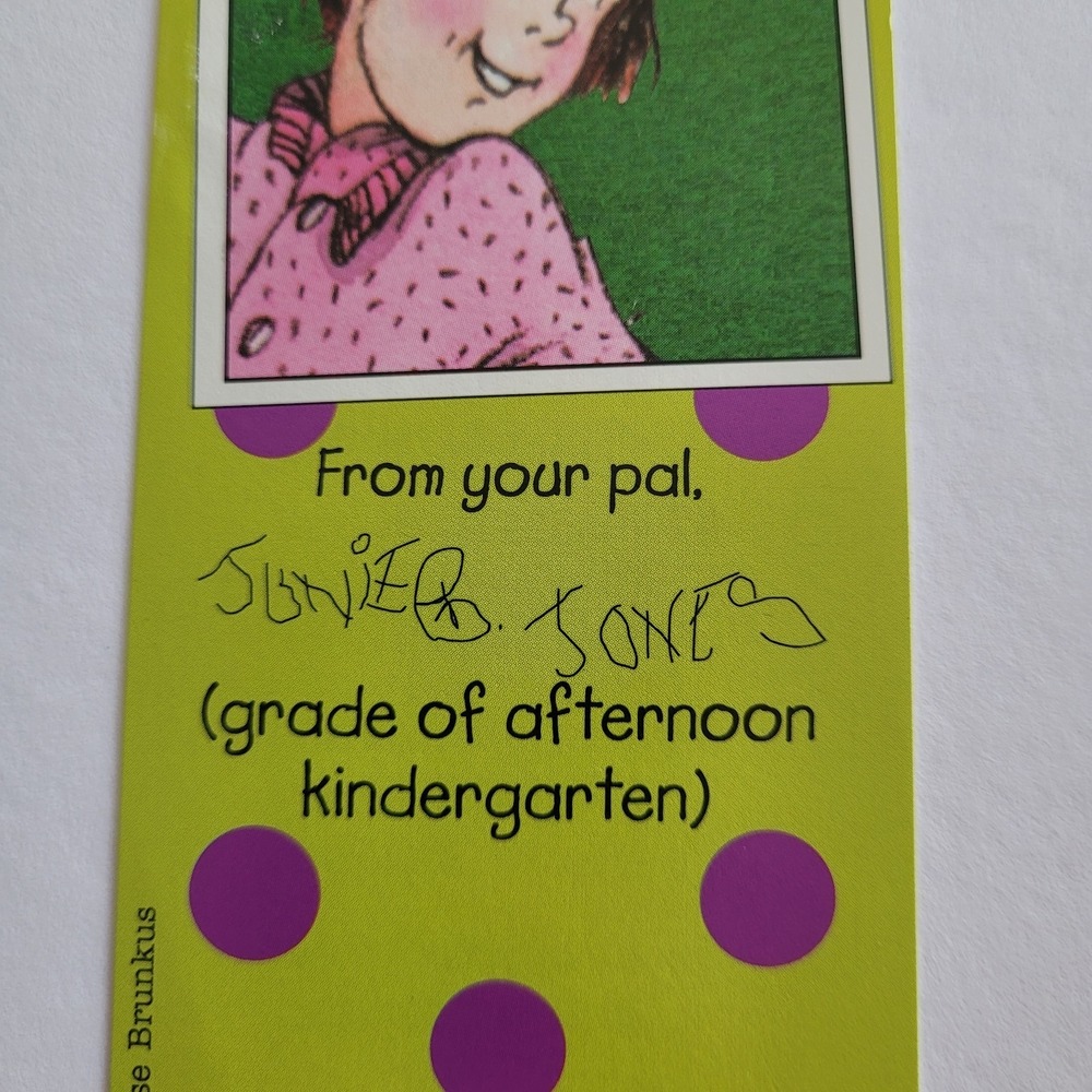 Vintage 90s Junie B. Jones Bookmark 1992 Denise Brunkus Reading List 676-76038-4 - Picture 7 of 14